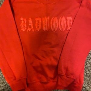 Badwood Old English Crewneck Red Hot